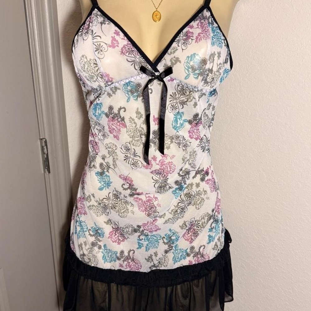 Just love Y2K floral babydoll slip